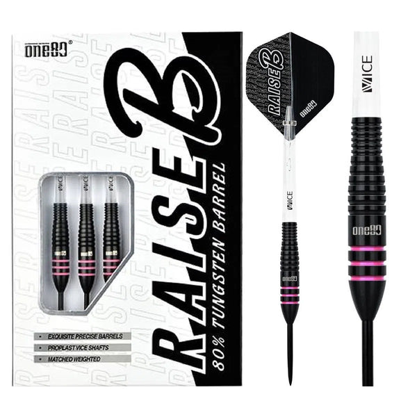 One80 Raise B-PI 80% Tungsten Steel Tip Darts-1-21 GRAM-Premier Darts