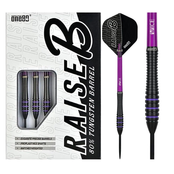 One80 Raise B-PL 80% Tungsten Steel Tip Darts-1-23 GRAM-Premier Darts