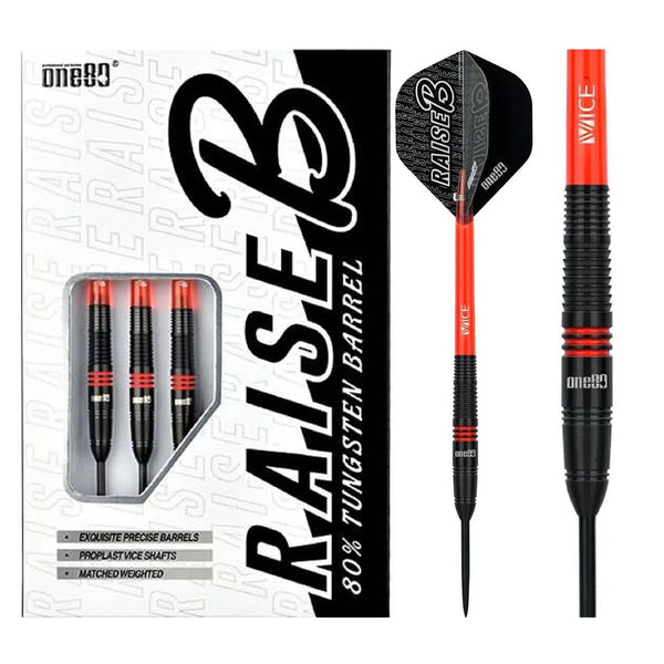 One80 Raise B-RD 80% Tungsten Steel Tip Darts-1-21 GRAM-Premier Darts