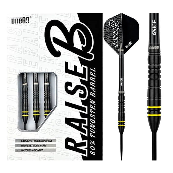 One80 Raise B-YL 80% Tungsten Steel Tip Darts-1-21 GRAM-Premier Darts
