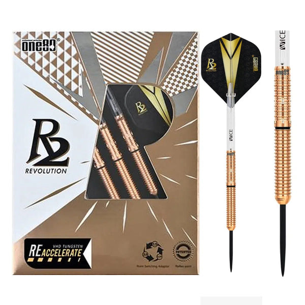 One80 Re-accelerate (R2 Interchange) 90% Tungsten Steel Tip Darts-1-22 GRAM-Premier Darts