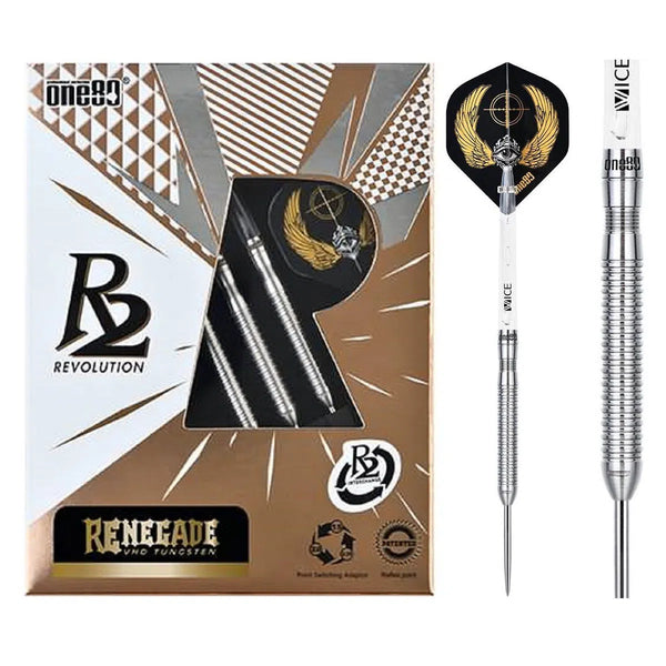 One80 Re-negade (R2 Interchange) 90% Tungsten Steel Tip Darts-1-22 GRAM-Premier Darts