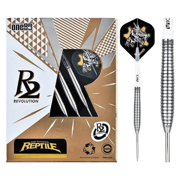 One80 Re-ptile (R2 Interchange) 90% Tungsten Steel Tip Darts-1-22 GRAM-Premier Darts