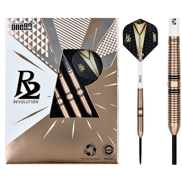 One80 Re-verse (R2 Interchange) 90% Tungsten Steel Tip Darts-1-22 GRAM-Premier Darts