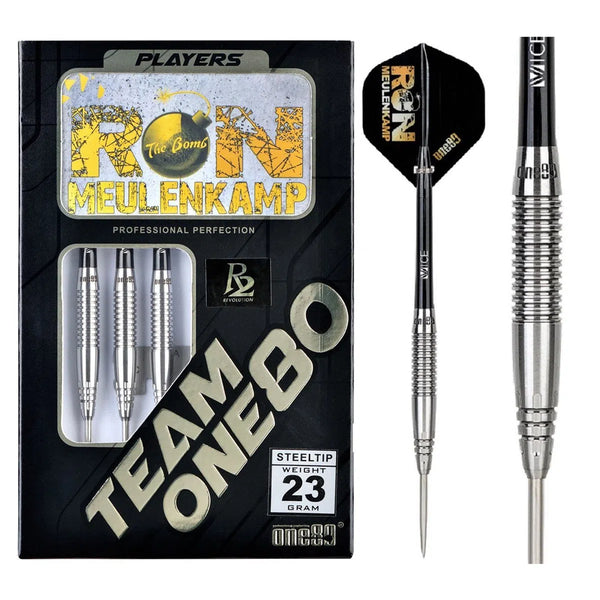 One80 Ron Meulenkamp (R2 Interchange) 90% Tungsten Steel Tip Darts-1-22 GRAM-Premier Darts
