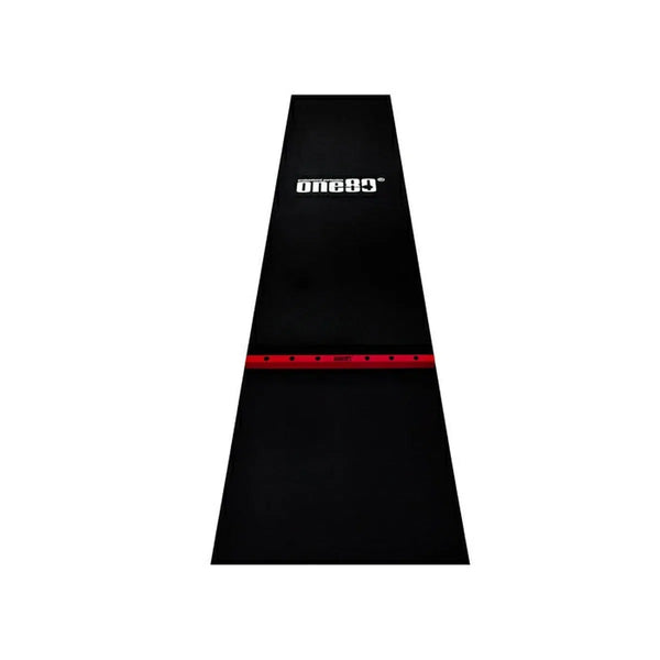 One80 Rubber Mat With Oche - Red-1-300cm x 62cm-Premier Darts