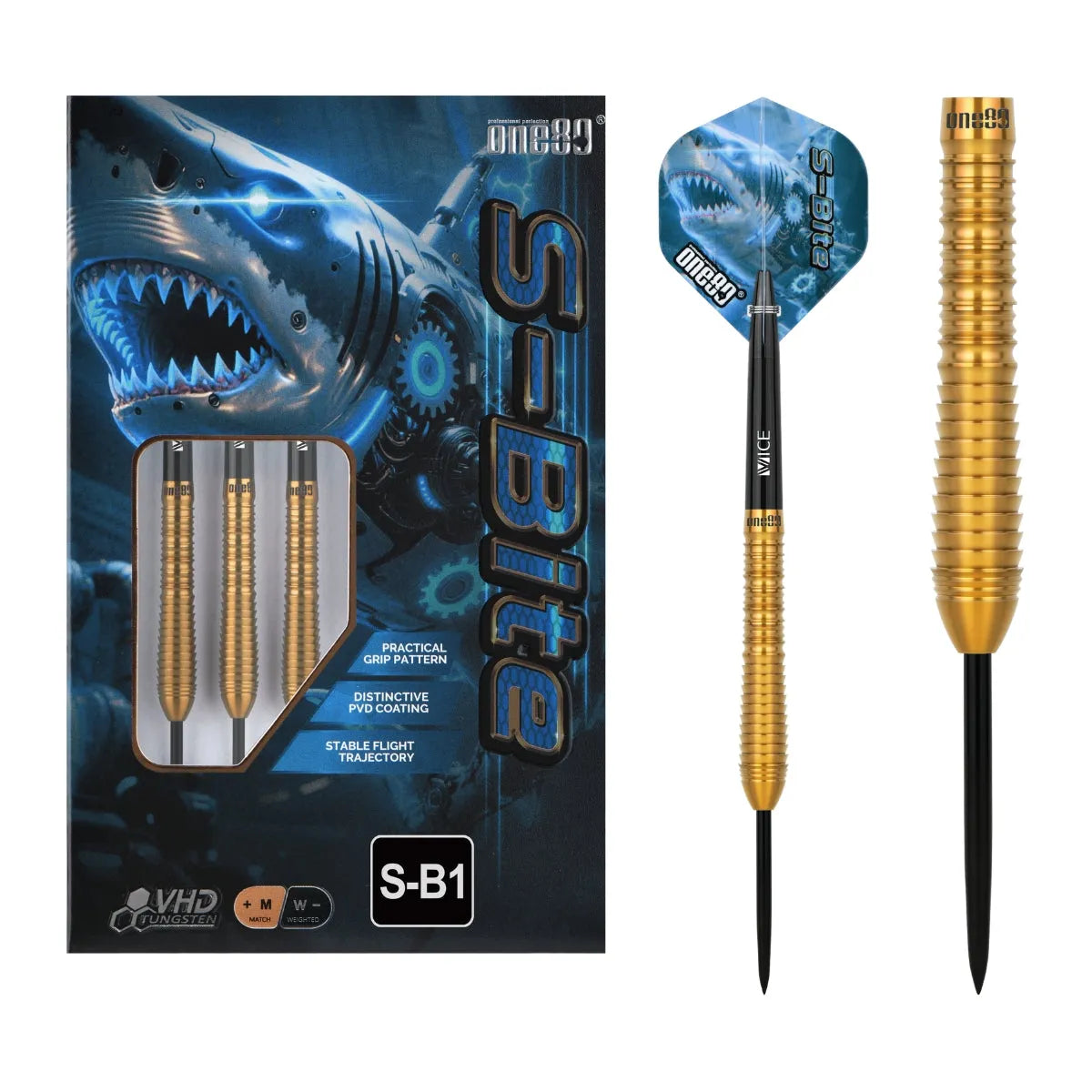 One80 S-Bite SB1 90% Tungsten Steel Tip Darts