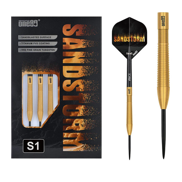 One80 Sandstorm 01 90% Tungsten Steel Tip Darts-1-22 GRAM-Premier Darts