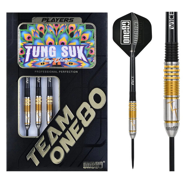One80 Tung Suk 90% Tungsten Steel Tip Darts-1-23 GRAM-Premier Darts
