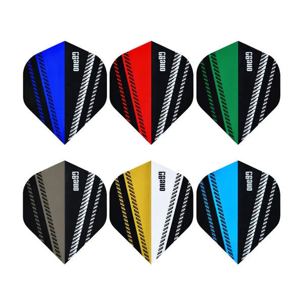 One80 V-Flow Standard Dart Flights-1-Black-Premier Darts