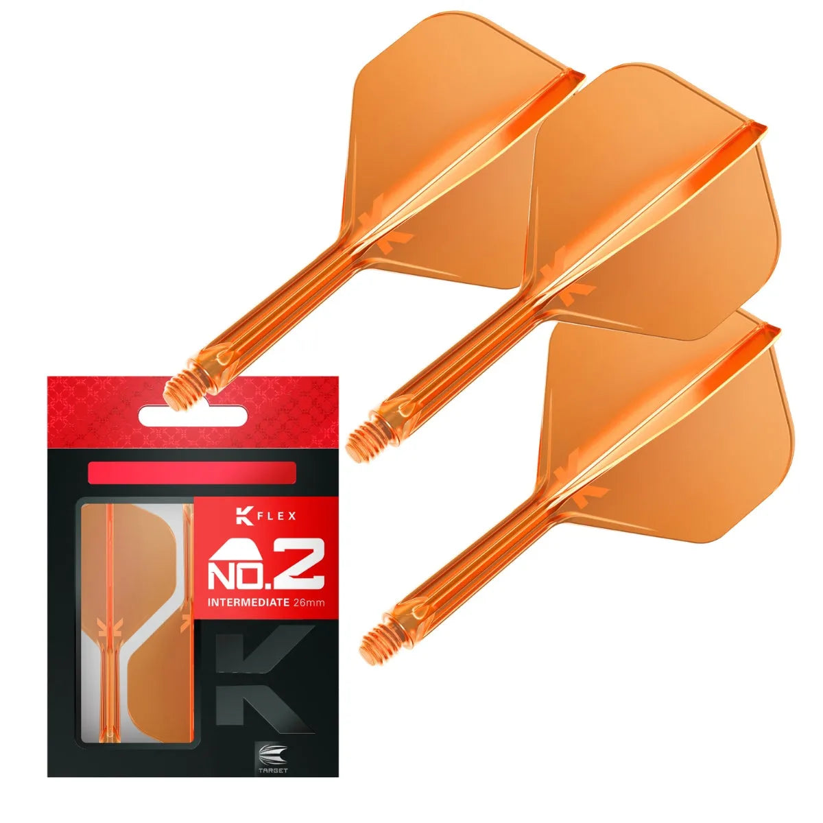 Target Darts K-Flex Flight System No2-21-Neon Orange-Intermediate-Premier Darts
