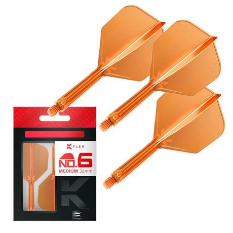 Target Darts K-Flex Flight System No6-22-Neon Orange-Medium-Premier Darts