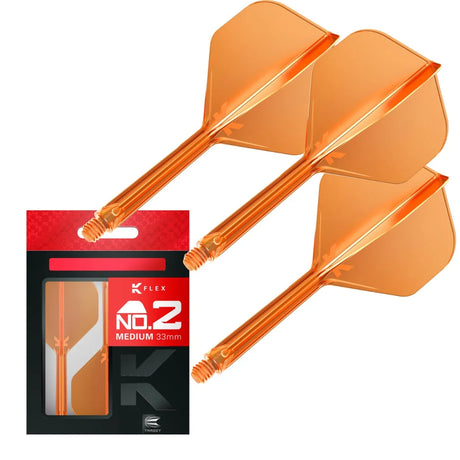 Target Darts K-Flex Flight System No2-22-Neon Orange-Medium-Premier Darts