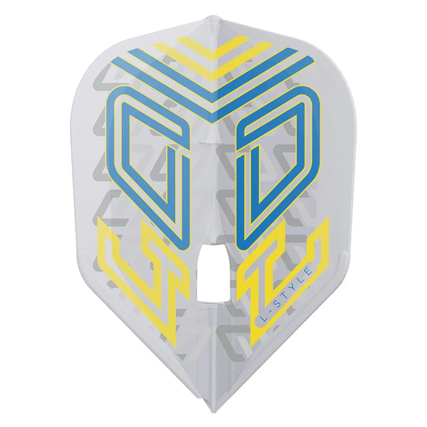 L-Style Oskar Lukasiak L3 PRO Clear White Flights-1-Premier Darts