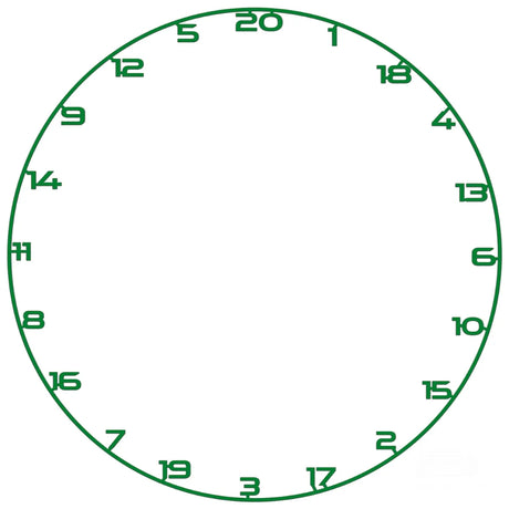 Bullet Custom Number Ring-3-Green-Premier Darts