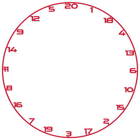 Bullet Custom Number Ring-6-Red-Premier Darts