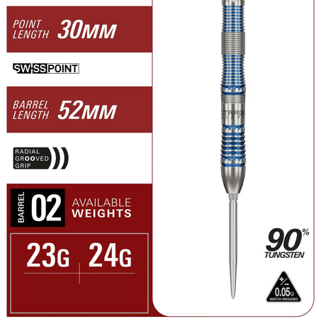 Target Japan Mizu Series 02 90% Tungsten Steel Tip Darts-Darts-6-Premier Darts