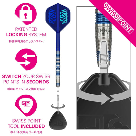 Target Japan Mizu Series 01 90% Tungsten Steel Tip Darts-Darts-7-Premier Darts