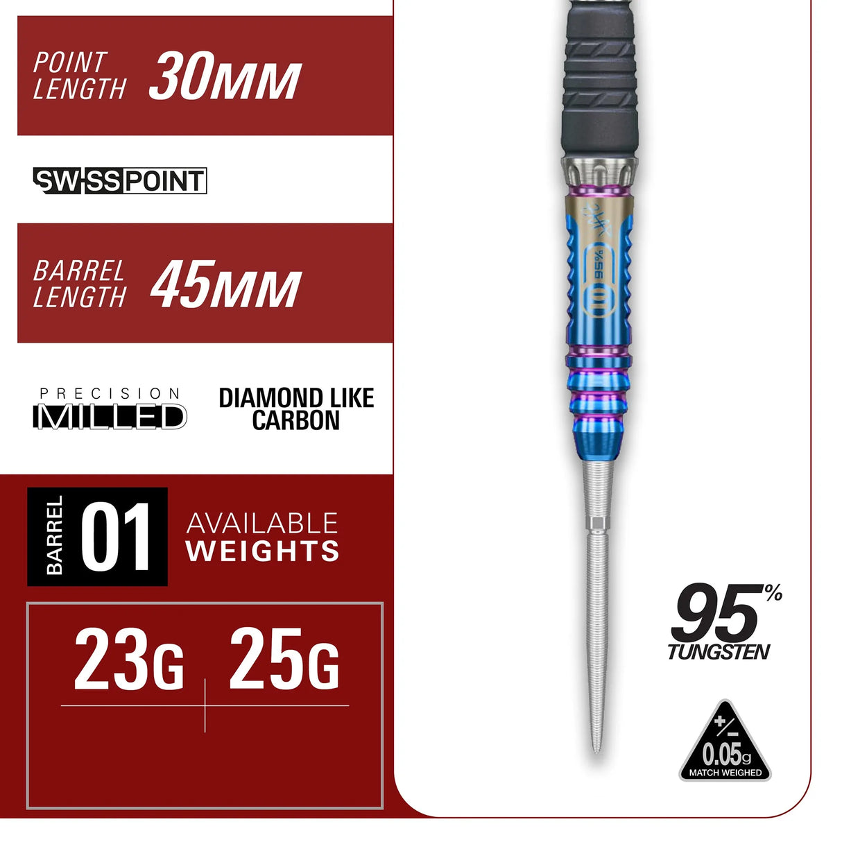 Target Japan Haruki Muramatsu Rising Sun G10 95% Tungsten Steel Tip Darts