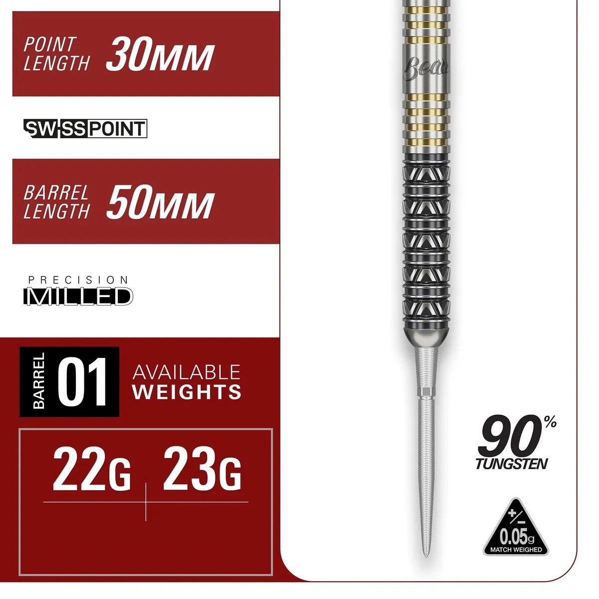 Target Japan Beau Greaves G1 90% Tungsten Steel Tip Darts Target Japan Beau Greaves G1 90% Tungsten Steel Tip Darts