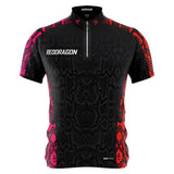 Black Darts jersey with red and pink patterns and 'Redragon' branding on a white background