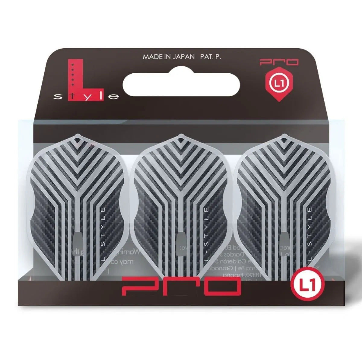 L-Style Darts L-Flight PRO L1 Arno Merk V1 Clear White Flights-3-Premier Darts