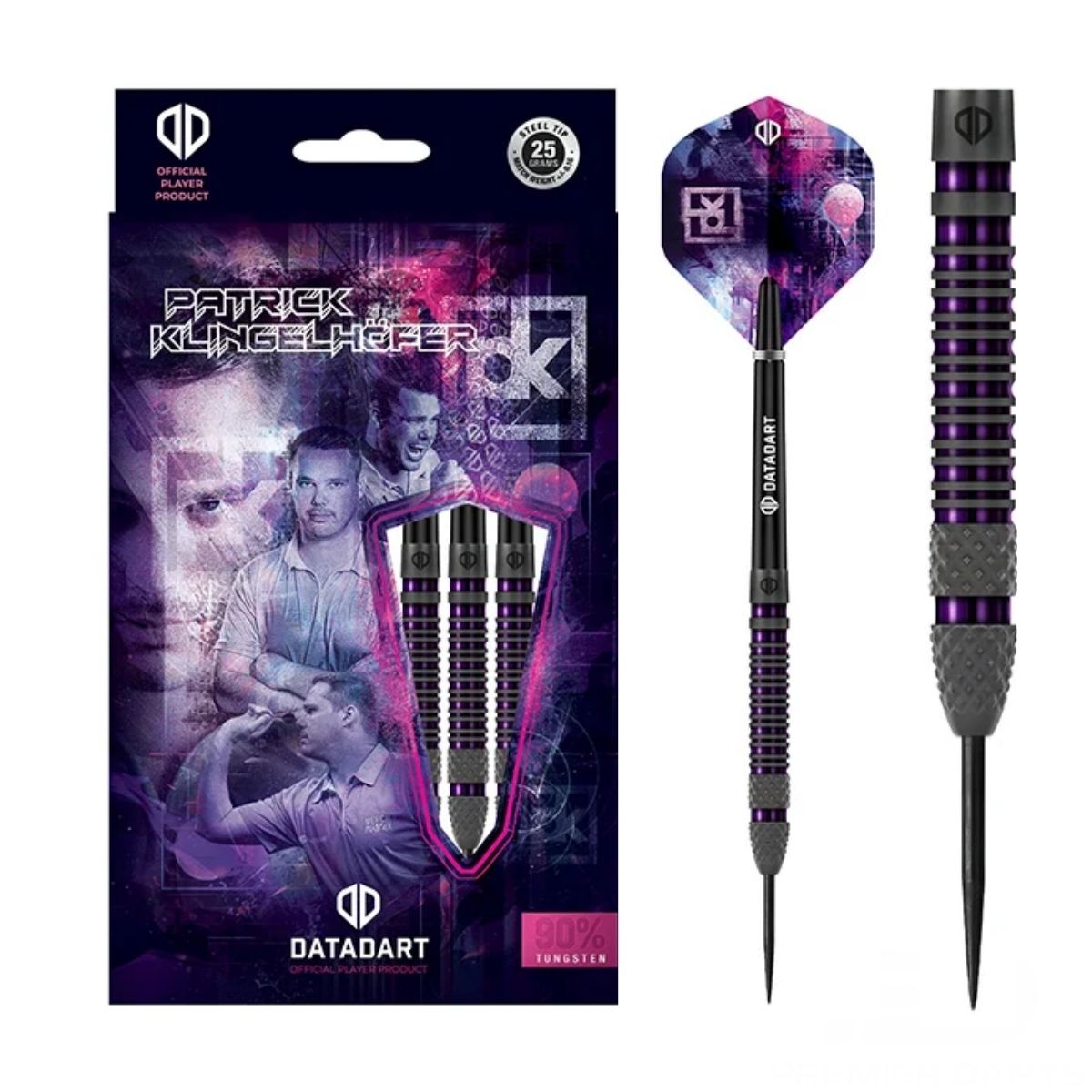 DataDart Patrick Klingelhofer 90% Tungsten Steel Tip Darts