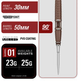 Target Japan Paul Lim The Legend Gen 10 SP 90% Tungsten Steel Tip Darts-7-23 GRAM-Premier Darts