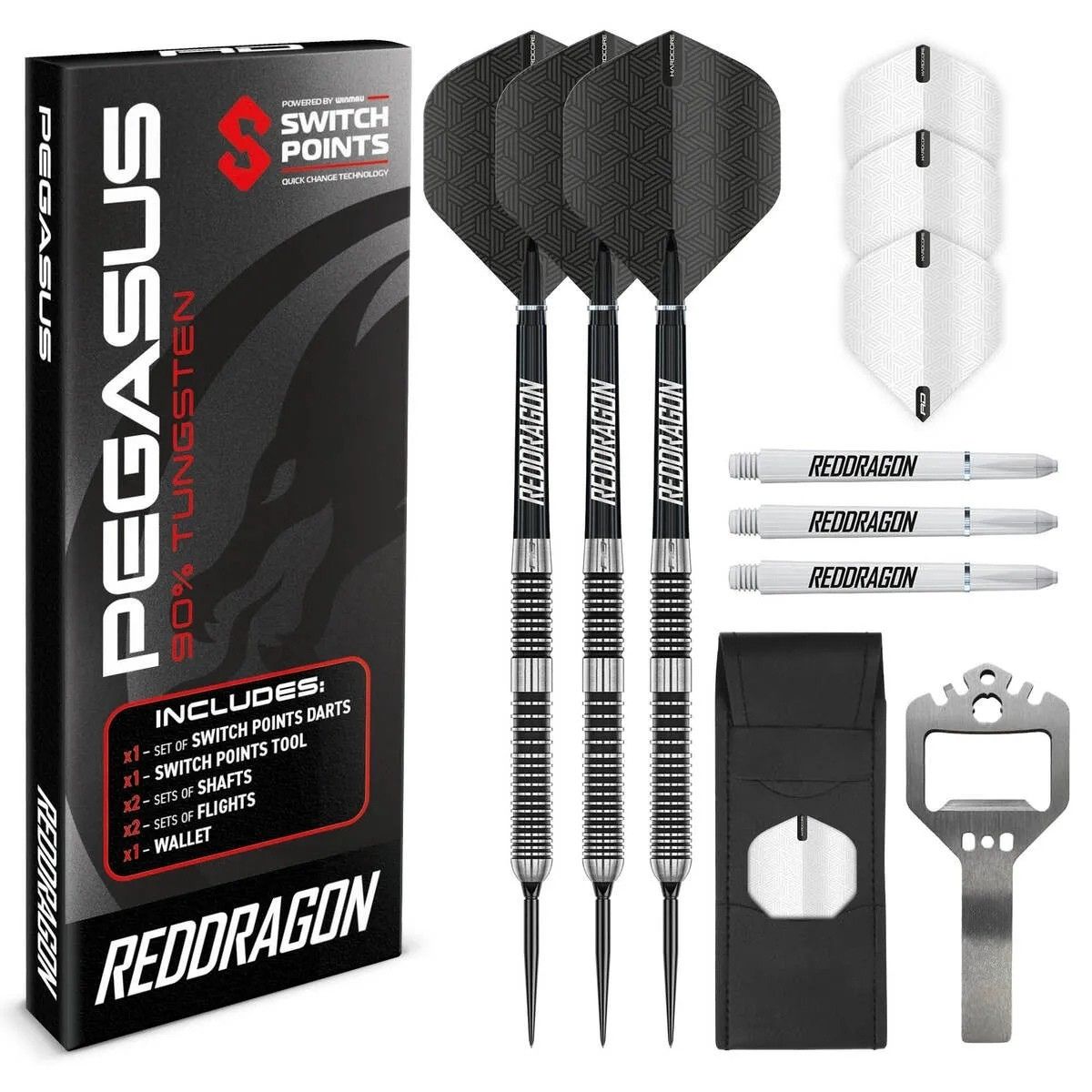 Red Dragon Pegasus SP 90% Tungsten Steel Tip Darts-1-22 GRAM-Premier Darts