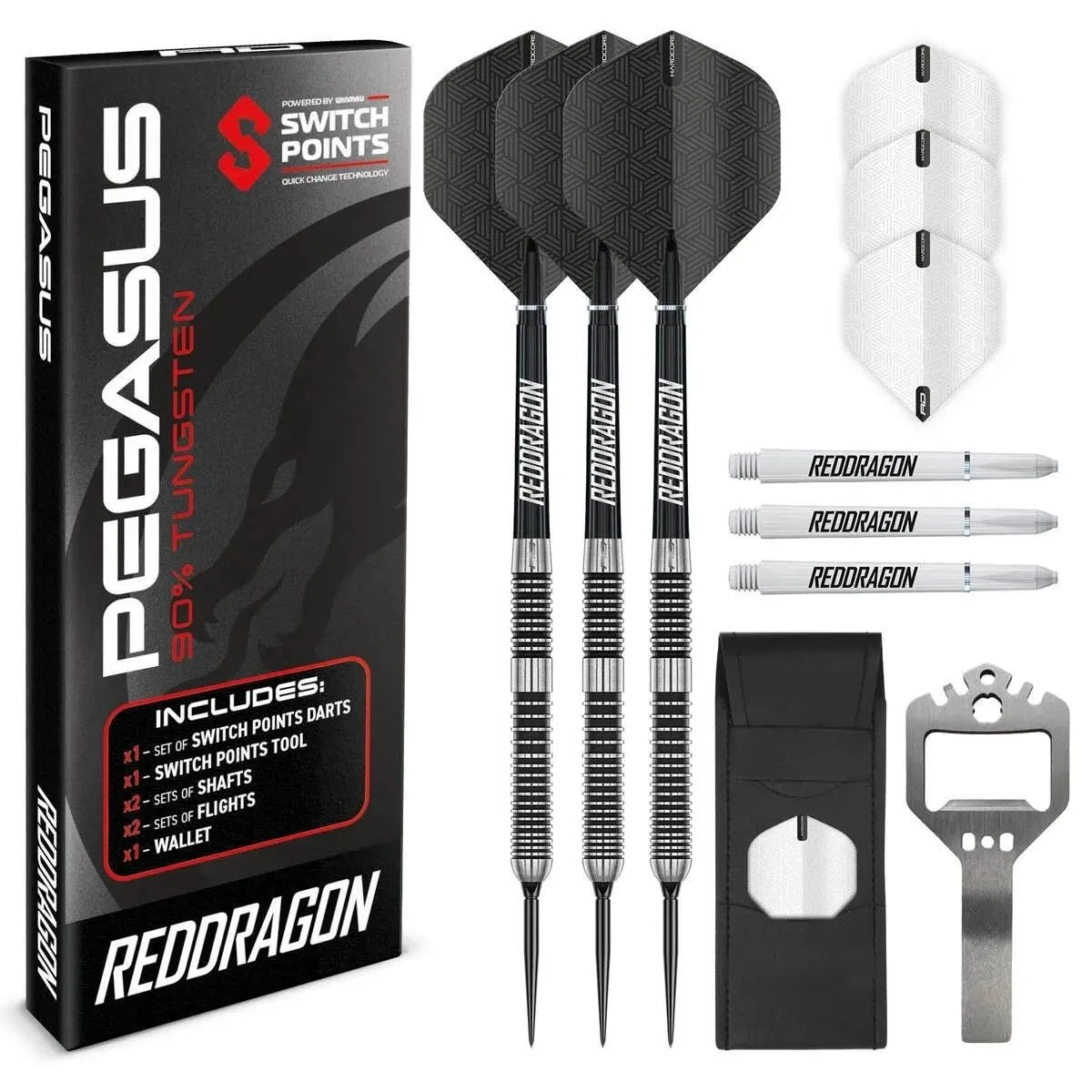 Red Dragon Pegasus SP 90% Tungsten Steel Tip Darts-1-22 GRAM-Premier Darts