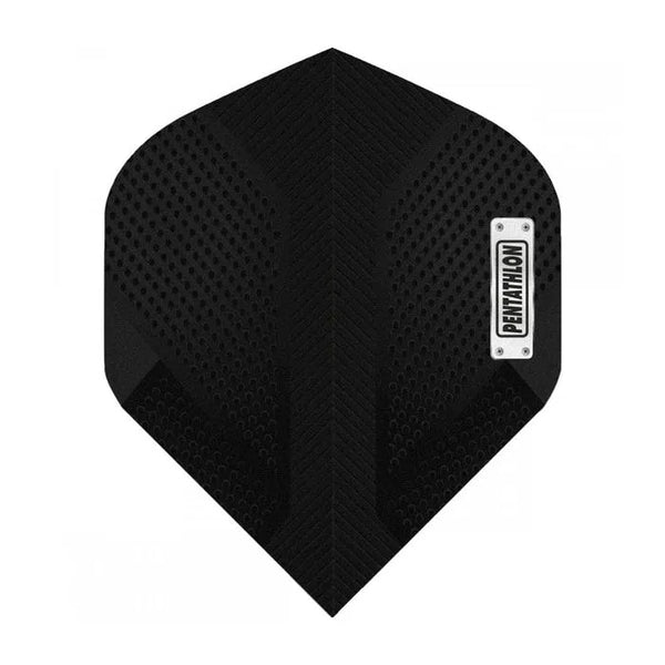 Pentathlon Extra Strong Matt Black Standard No2 Flights-1-Premier Darts