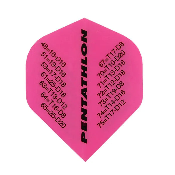 Pentathlon Pink Checkouts Standard No2 Flights-1-Premier Darts