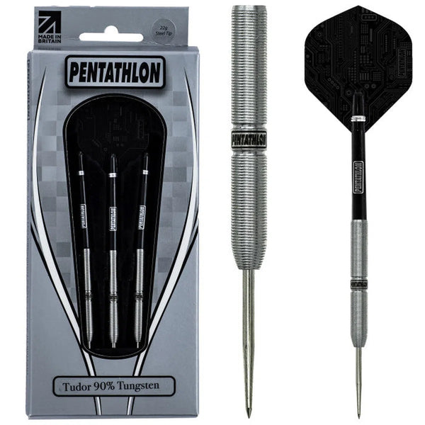 Pentathlon Tudor 90% Tungsten Steel Tip Darts-1-22 GRAM-Premier Darts