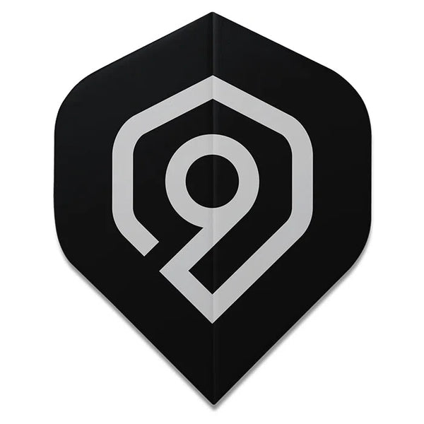Perfect Nine Logo Black Flights-1-Premier Darts