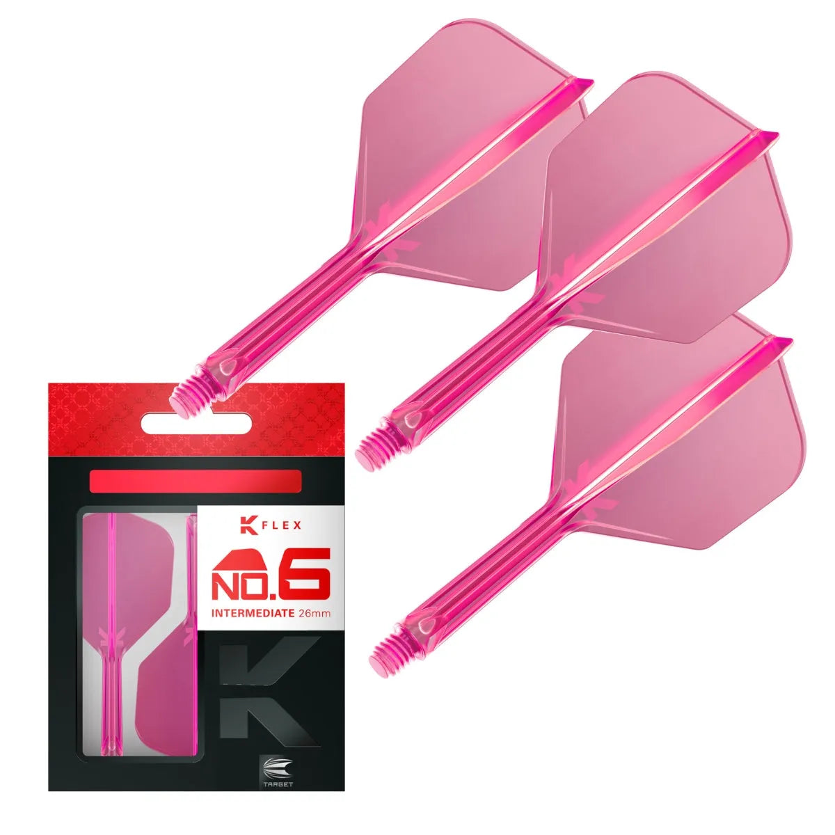 Target Darts K-Flex Flight System No6-24-Neon Pink-Intermediate-Premier Darts