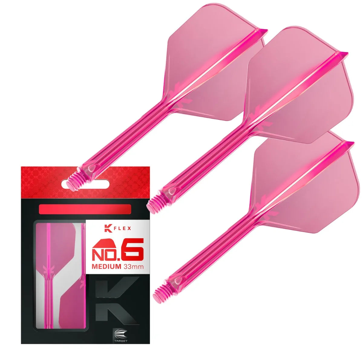 Target Darts K-Flex Flight System No6-25-Neon Pink-Medium-Premier Darts