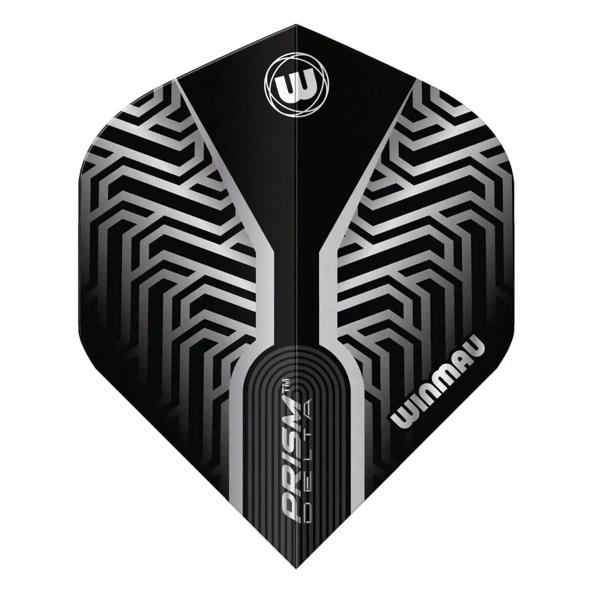 Winmau Prism Delta Metallic Black & Silver Premium Standard Dart Flights-3-Premier Darts