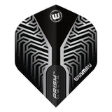Winmau Prism Delta Metallic Black & Silver Premium Standard Dart Flights-3-Premier Darts