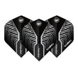 Winmau Prism Delta Metallic Black & Silver Premium Standard Dart Flights-1-Premier Darts