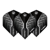 Winmau Prism Delta Metallic Black & Silver Premium Standard Dart Flights-1-Premier Darts