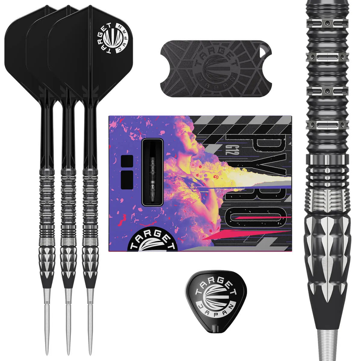 Target Japan Mitsumasa Hoshino Pyro G12 90% Tungsten Steel Tip Darts-4-23 GRAM-Premier Darts