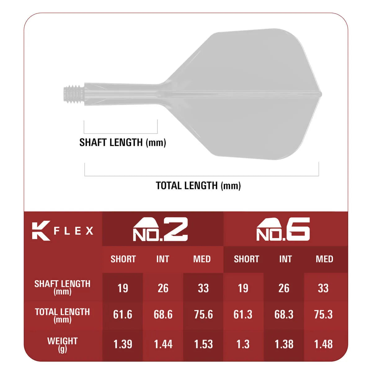 Target Japan Pyro G2 K-Flex Flight System No6-4-Short-Premier Darts