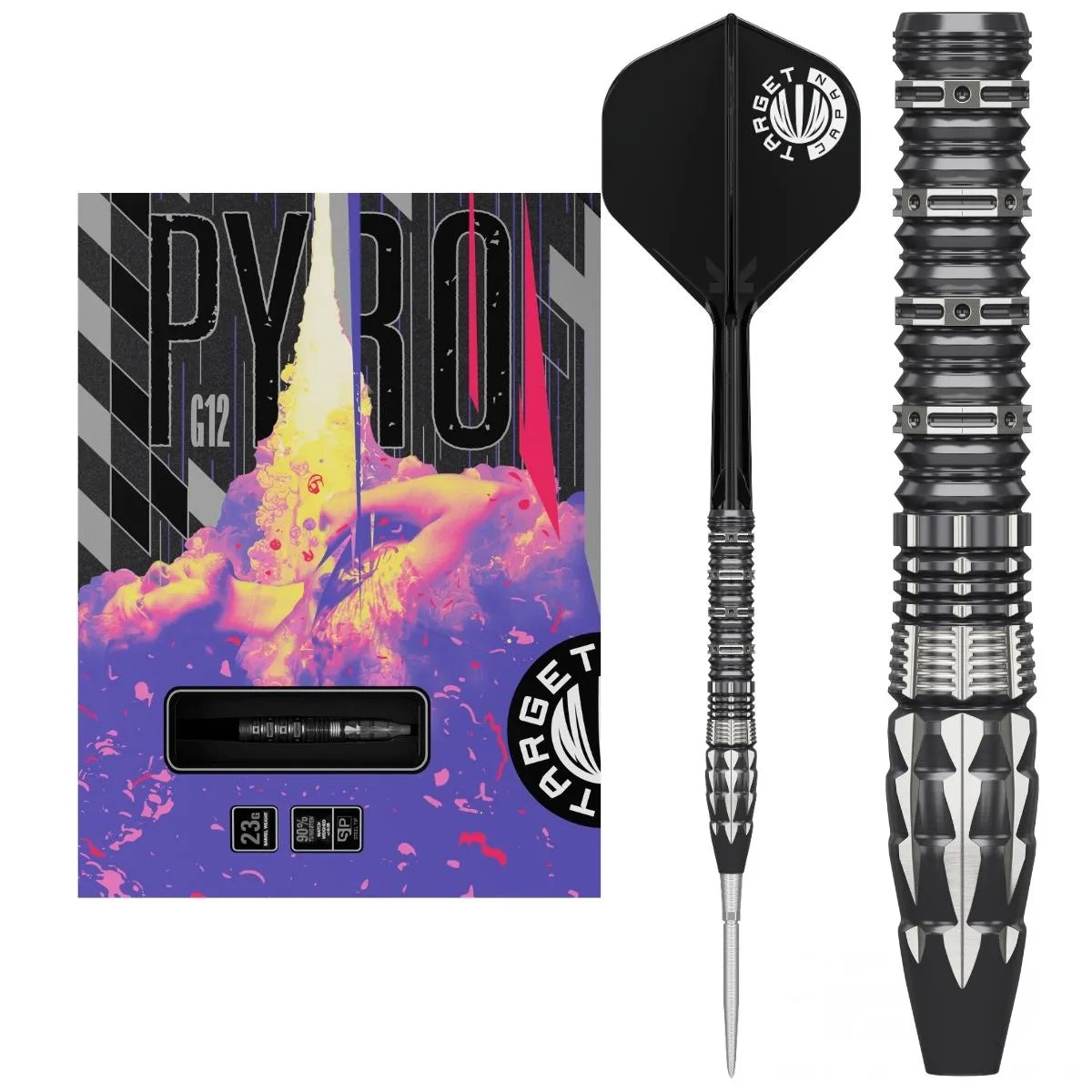 Target Japan Mitsumasa Hoshino Pyro G12 90% Tungsten Steel Tip Darts-1-23 GRAM-Premier Darts
