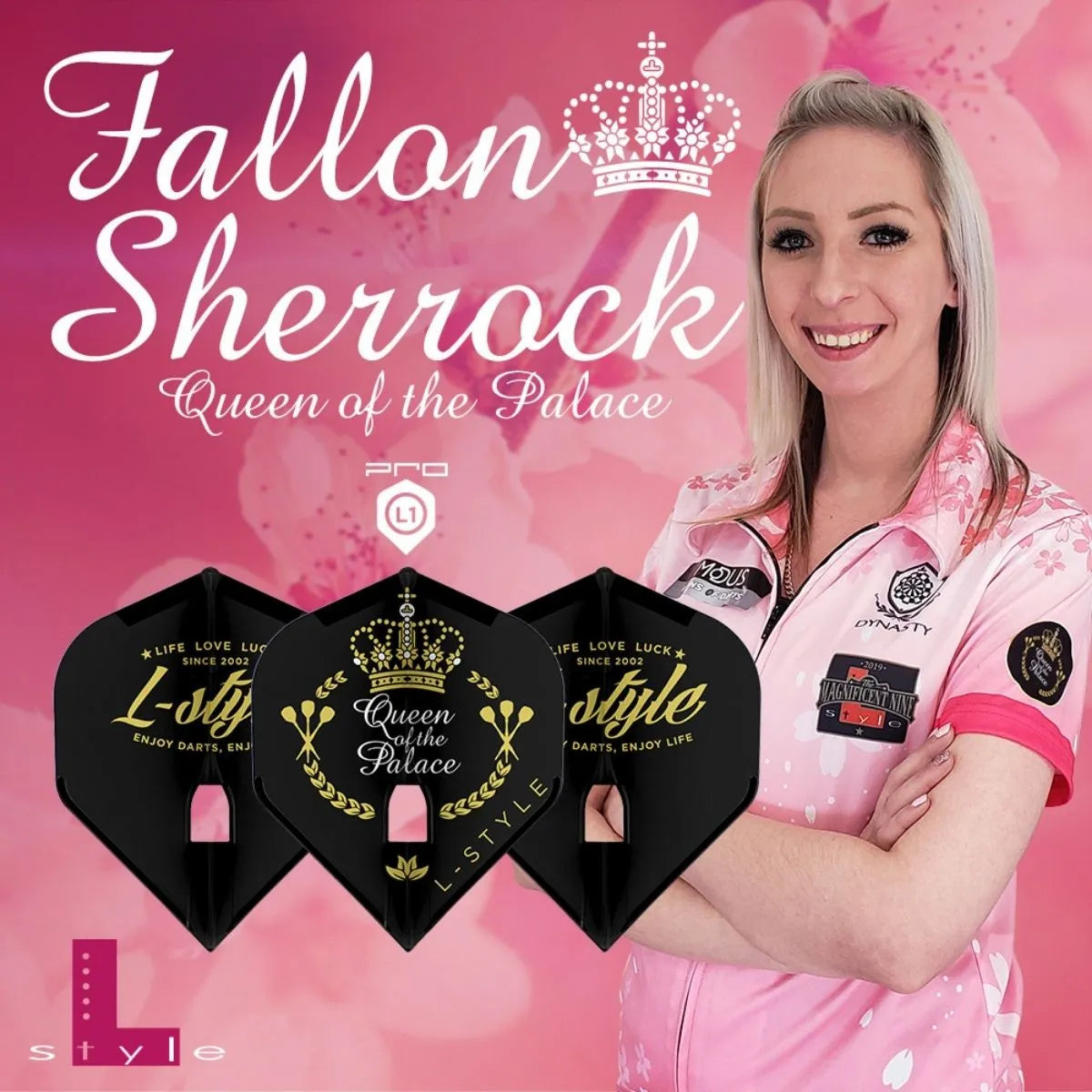 L-Style Darts L-Flight PRO L1 Fallon Sherrock Queen of the Palace Flights