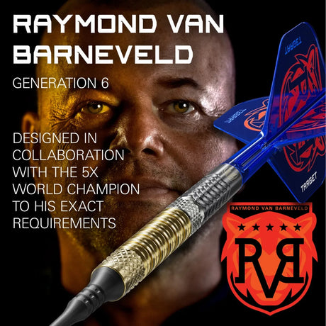 Target Darts Raymond Van Barneveld Gen6 95% Tungsten Soft Tip Darts