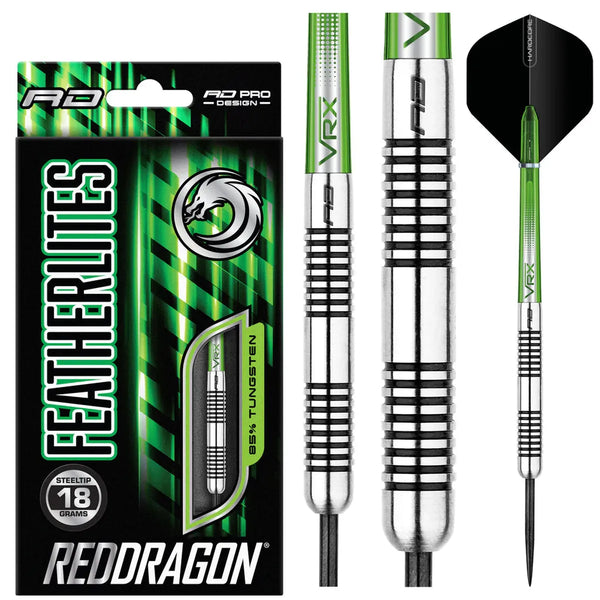 Red Dragon Featherlite 7 85% Tungsten Steel Tip Darts-1-18 GRAM-Premier Darts