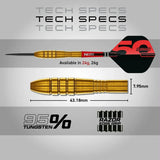 Red Dragon 50 Year Collection Golden Virgin 5 90% Tungsten Steel Tip Darts