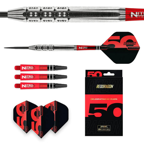 Red Dragon 50 Year Collection Hexoset 3 85% Tungsten Steel Tip Darts