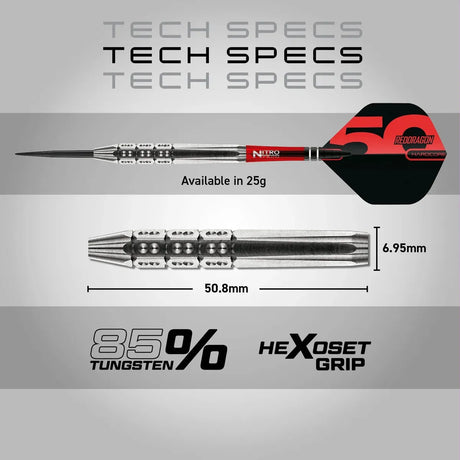 Red Dragon 50 Year Collection Hexoset 3 85% Tungsten Steel Tip Darts