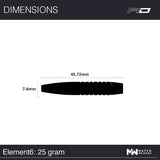 Red Dragon 50 Year Collection Element6 C 90% Tungsten Steel Tip Darts